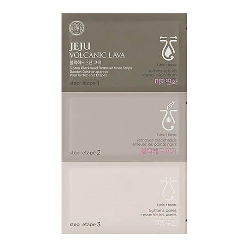 Полоска для носа The Face Shop Jeju Volcanic Lava 3-Step Blackhead Remover Nose Strips