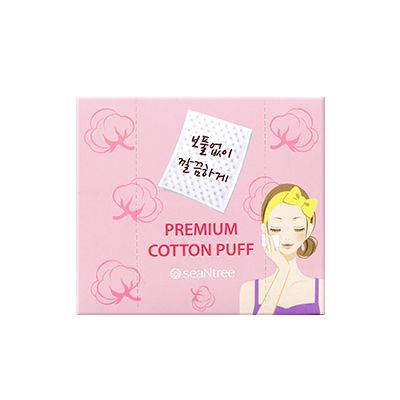 хлопковые диски для протирания лица seantree premium cotton puff