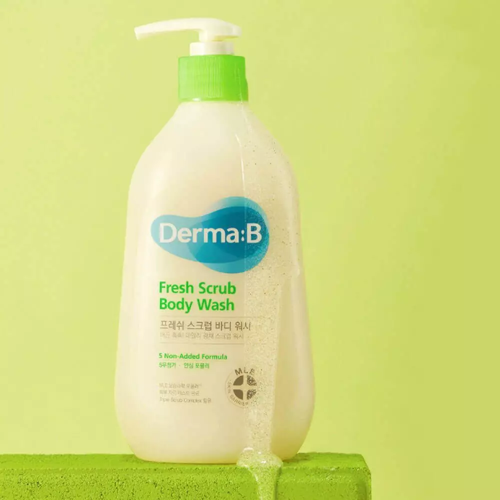 Ламеллярный освежающий гель-скраб для душа Derma:B Fresh Scrub Body Wash