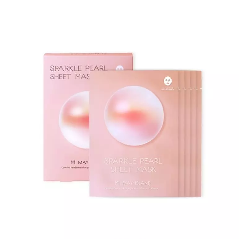 Тканевая маска для сияния кожи с жемчугом May Island Sparkle Pearl Sheet Mask