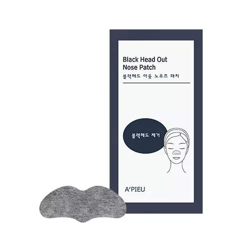 Угольная полоска от черных точек A'pieu Black Head Out Nose Patch
