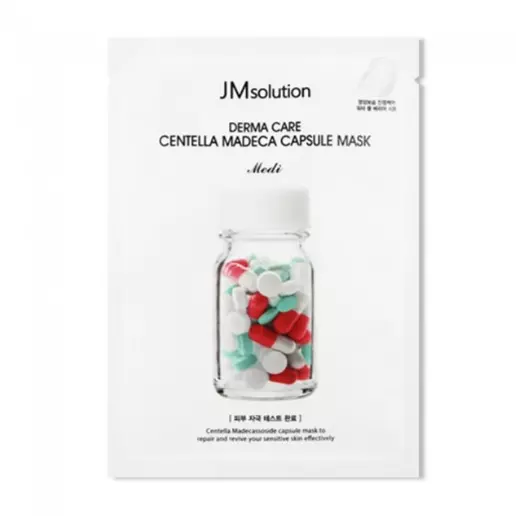 Успокаивающая восстанавливающая маска с центеллой JMSOLUTION DERMA CARE CENTELLA MADECA CAPSULE MASK